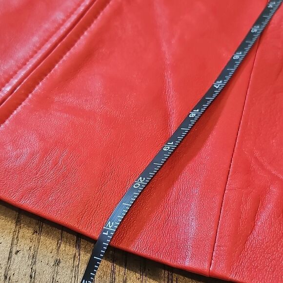 Red leather jacket size M or 40 Mariela Gucinelli excellent condition - Picture 9 of 14